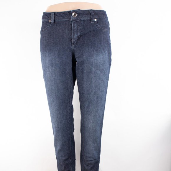 d. Jeans Skinny 6 (28 X 29) Women's Denim Jeans Dark Wash Zip Fly - Picture 1 of 10